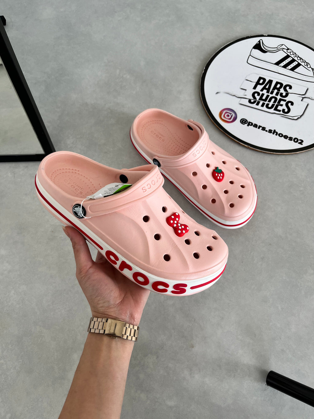 Crocs Bayaband Clog Somon & Kırmızı