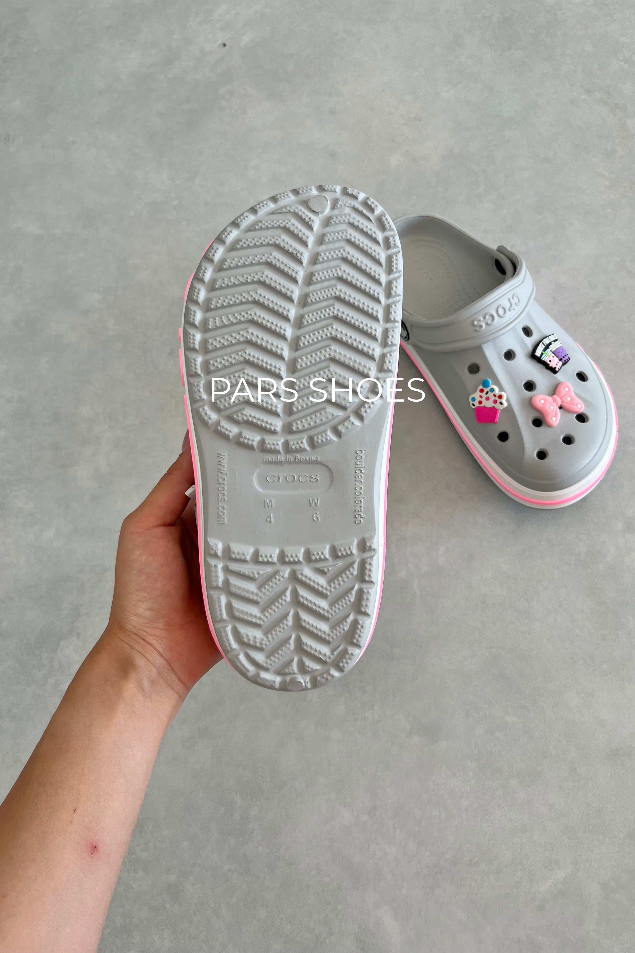 Crocs Bayaband Clog Gri & Pembe