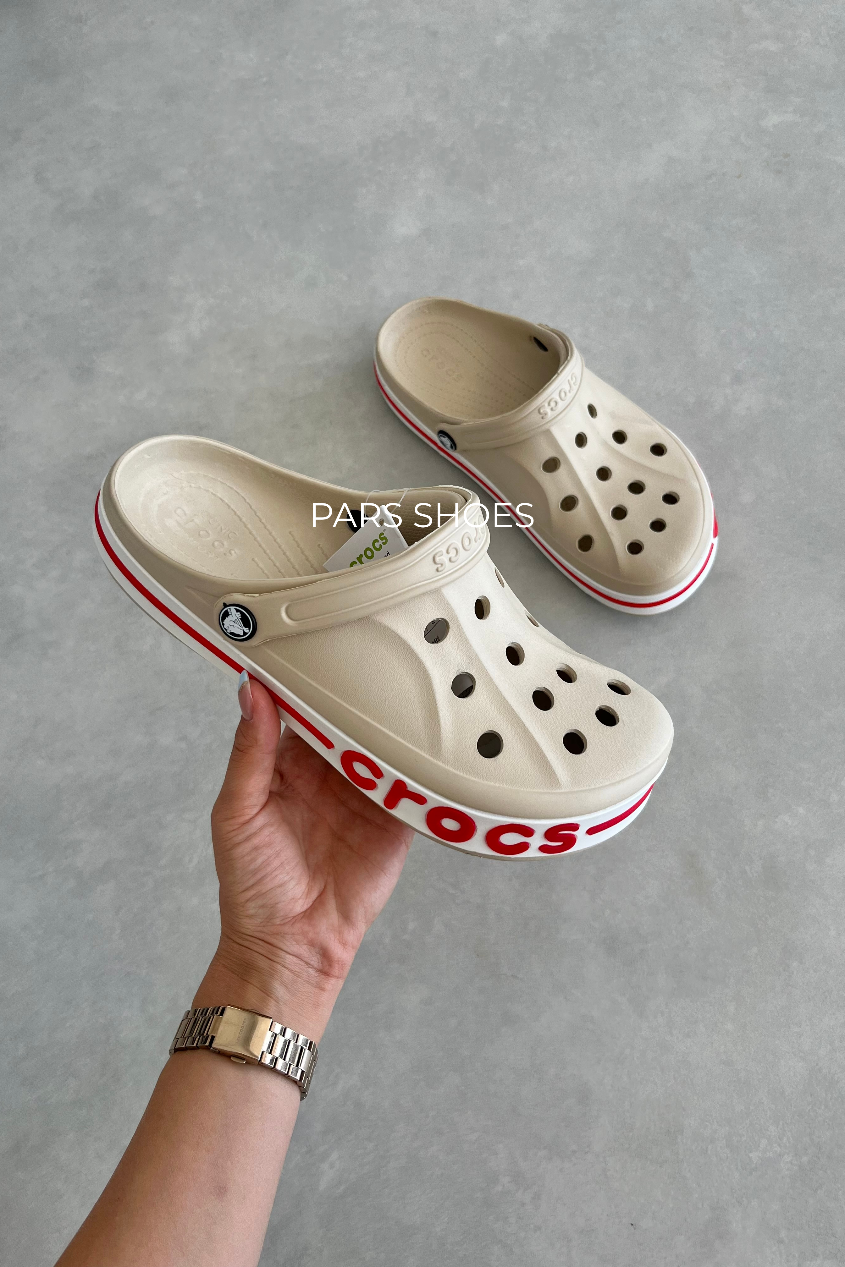 Crocs Bayaband Clog Krem & Kırmızı