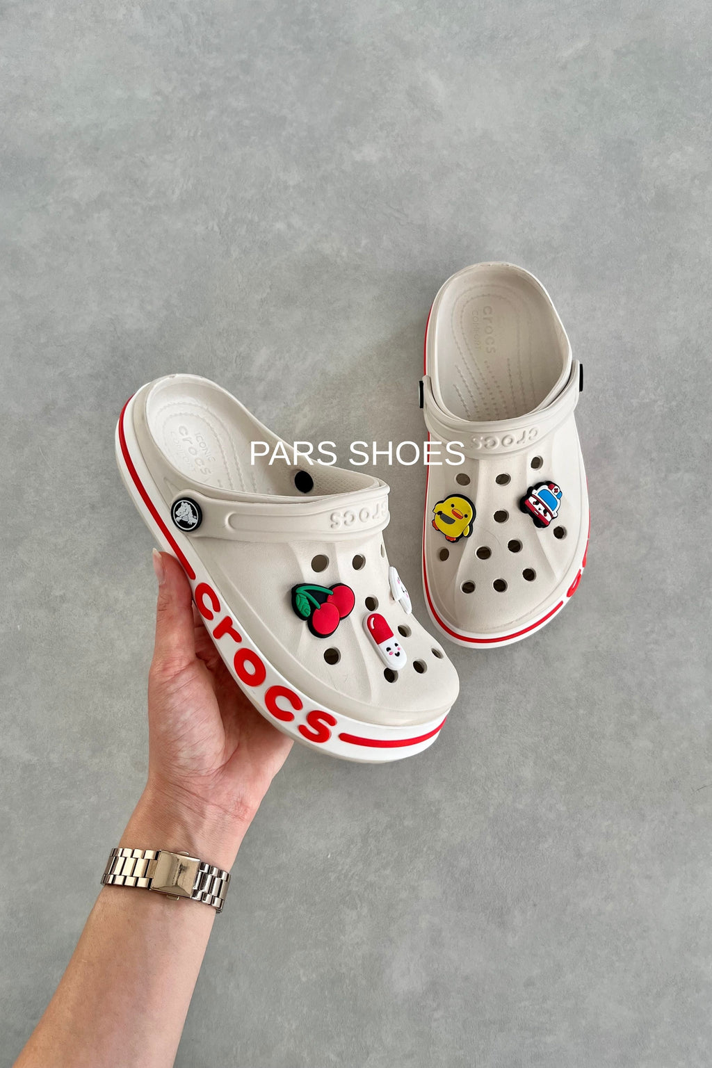 Crocs Bayaband Clog Bej & Kırmızı