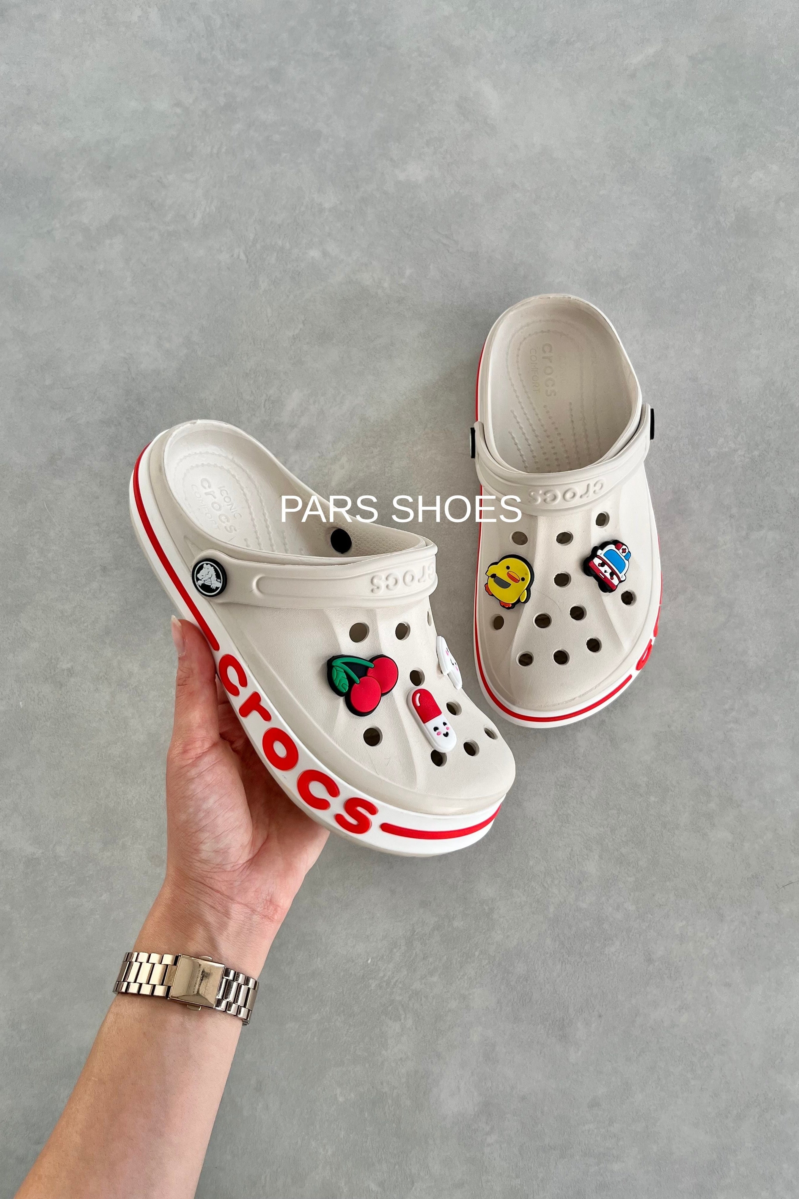 Crocs Bayaband Clog Bej & Kırmızı