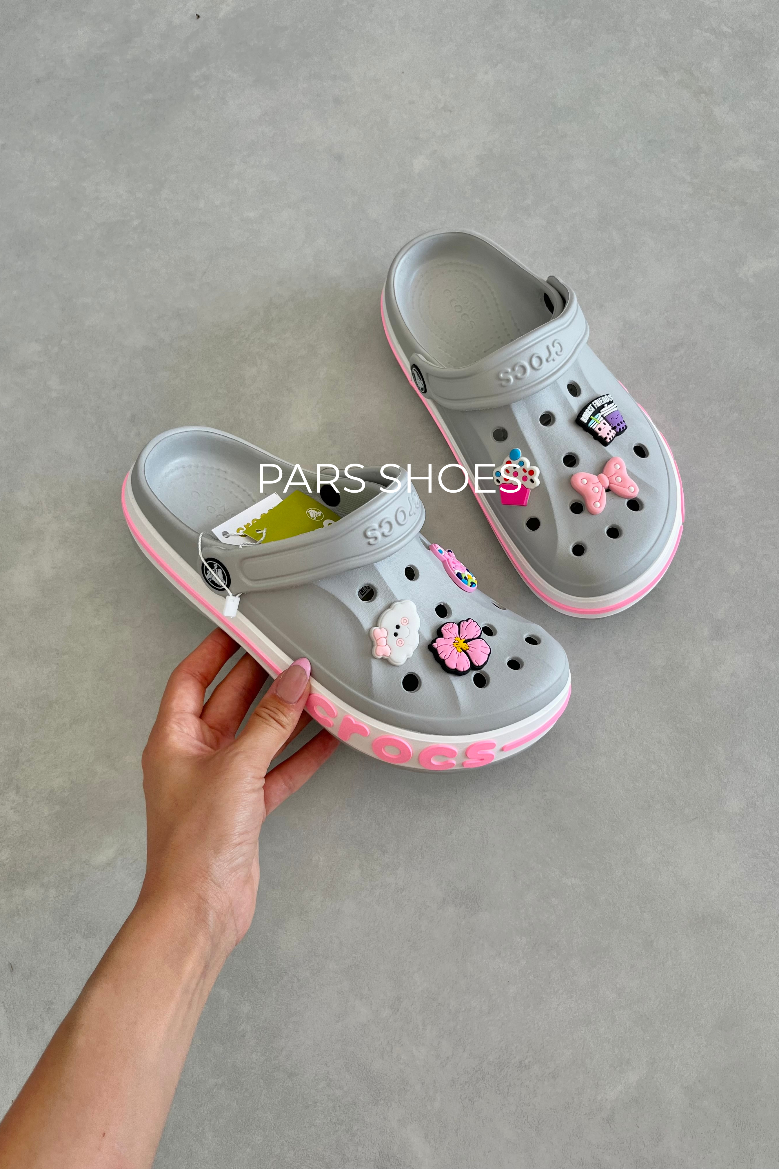 Crocs Bayaband Clog Gri & Pembe