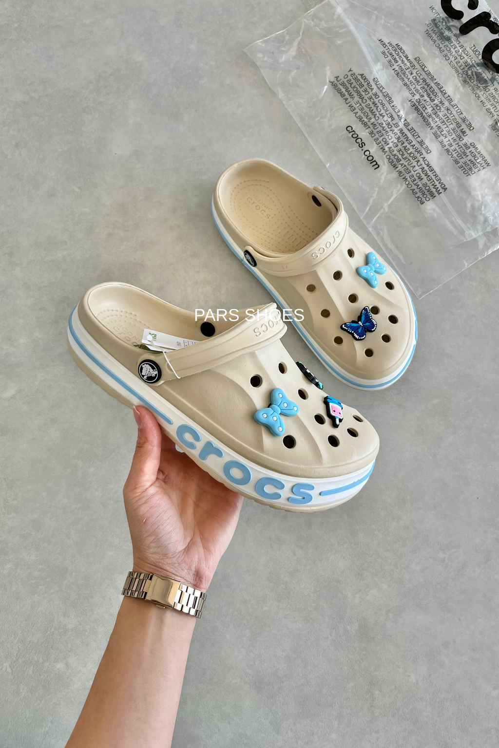 Crocs Bayaband Clog Krem & Mavi