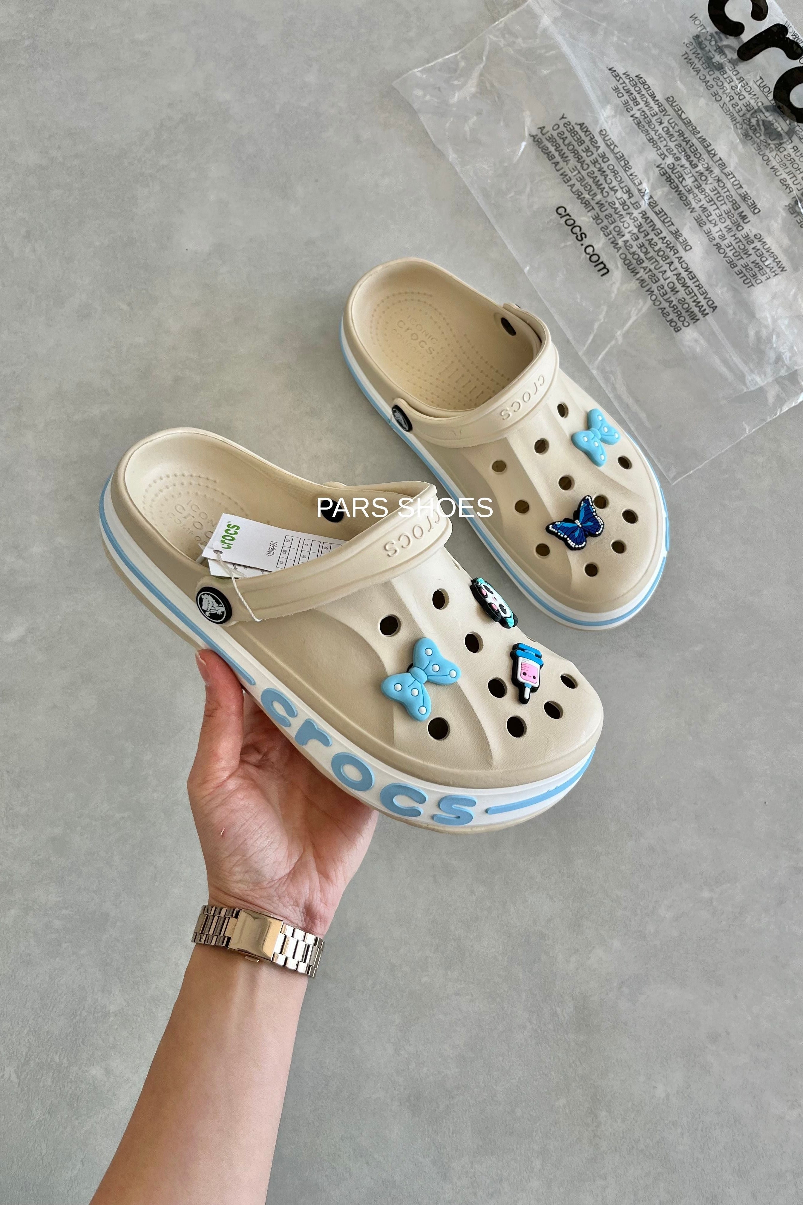 Crocs Bayaband Clog Krem & Mavi