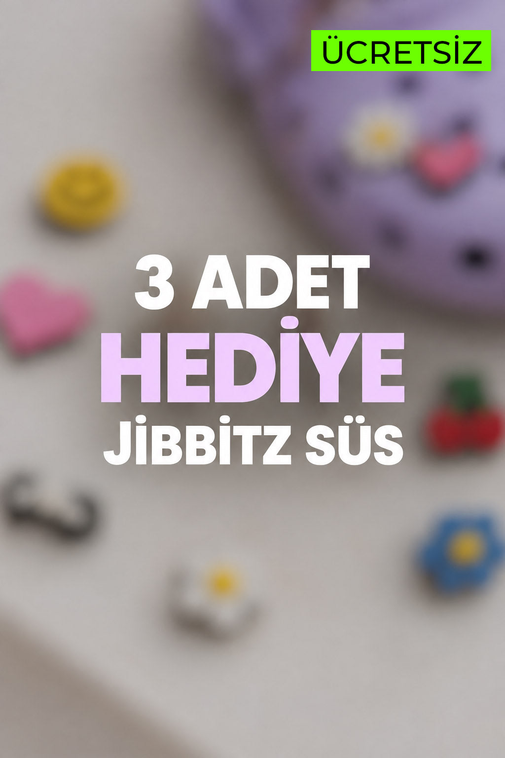 3 Adet Karışık Jibbitz Süs