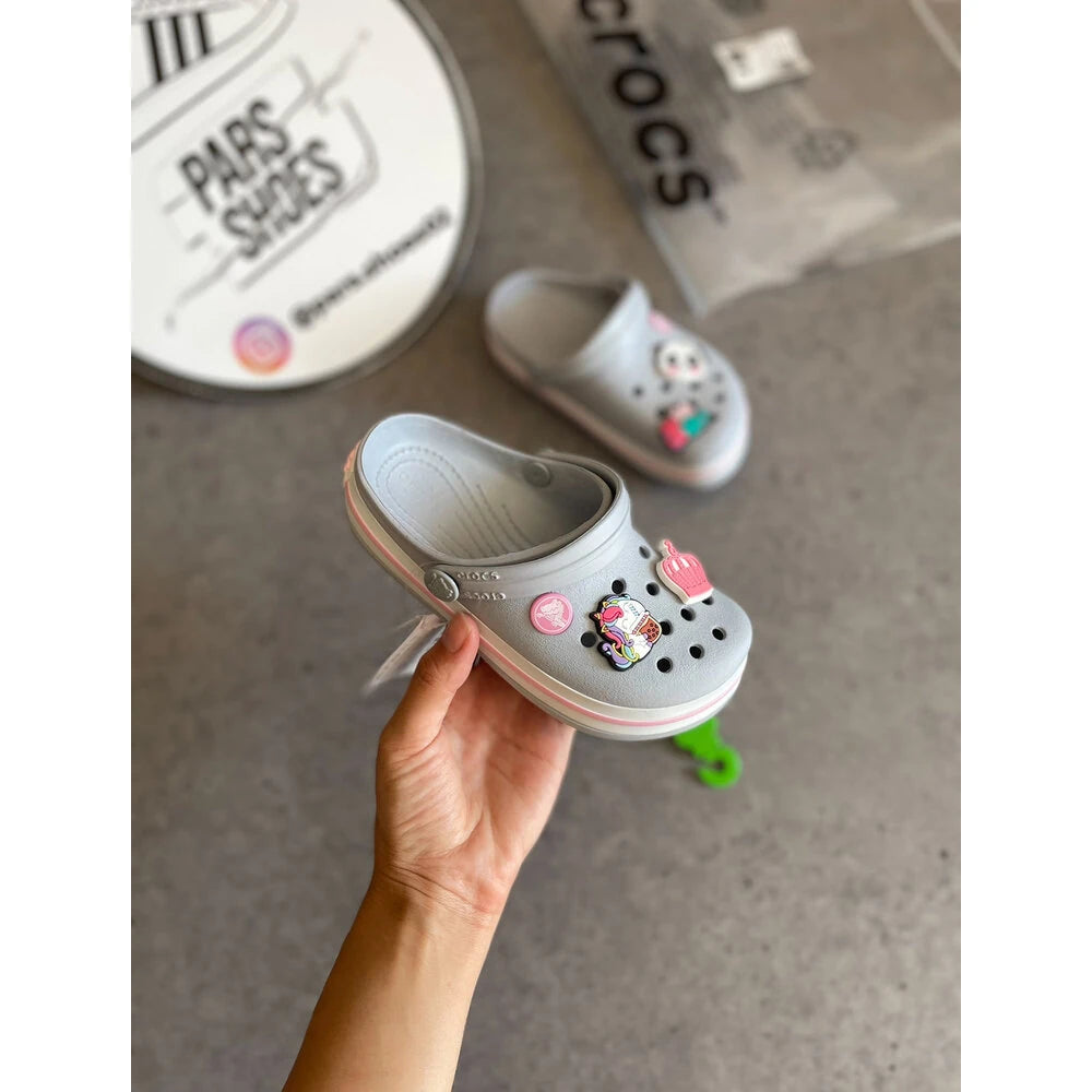 Crocs Crocband Gri & Pembe