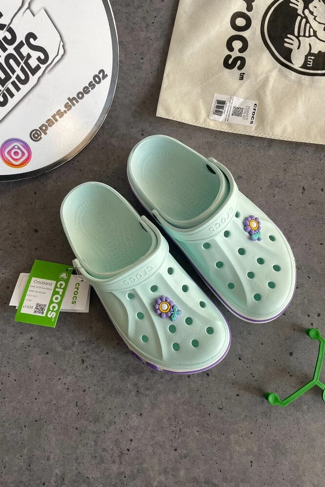 Crocs Bayaband Clog Bebe Mavisi & Mor (Dar Kalıptır)