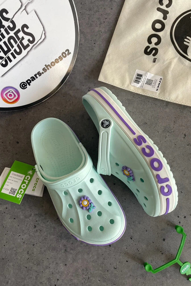 Crocs Bayaband Clog Bebe Mavisi & Mor (Dar Kalıptır)