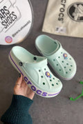 Crocs Bayaband Clog Bebe Mavisi & Mor (Dar Kalıptır)