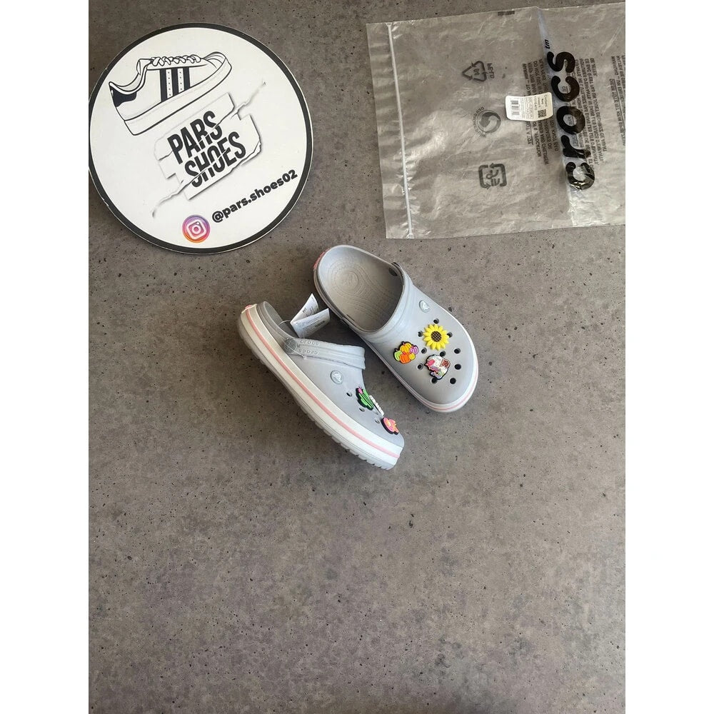 Crocs Crocband Gri & Pembe