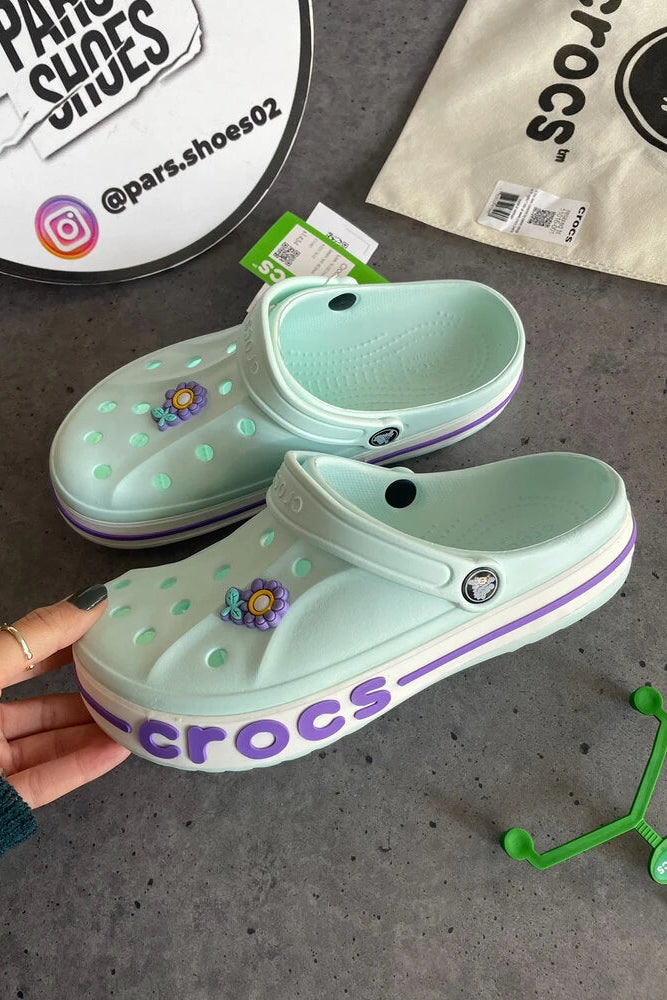 Crocs Bayaband Clog Bebe Mavisi & Mor (Dar Kalıptır)
