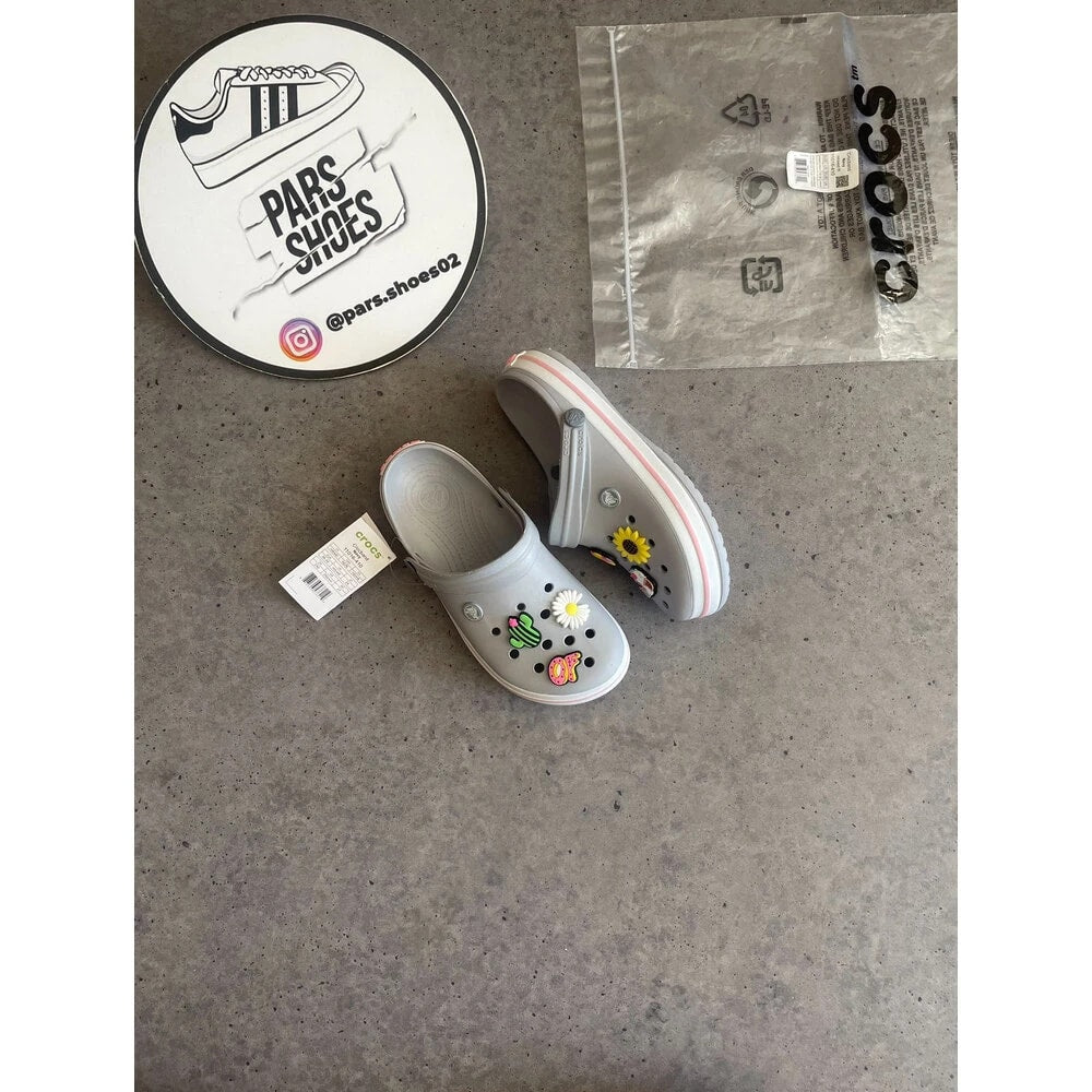 Crocs Crocband Gri & Pembe