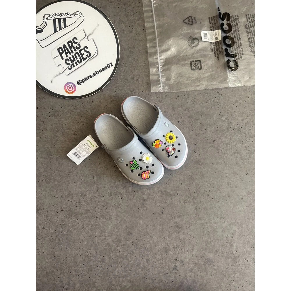 Crocs Crocband Gri & Pembe