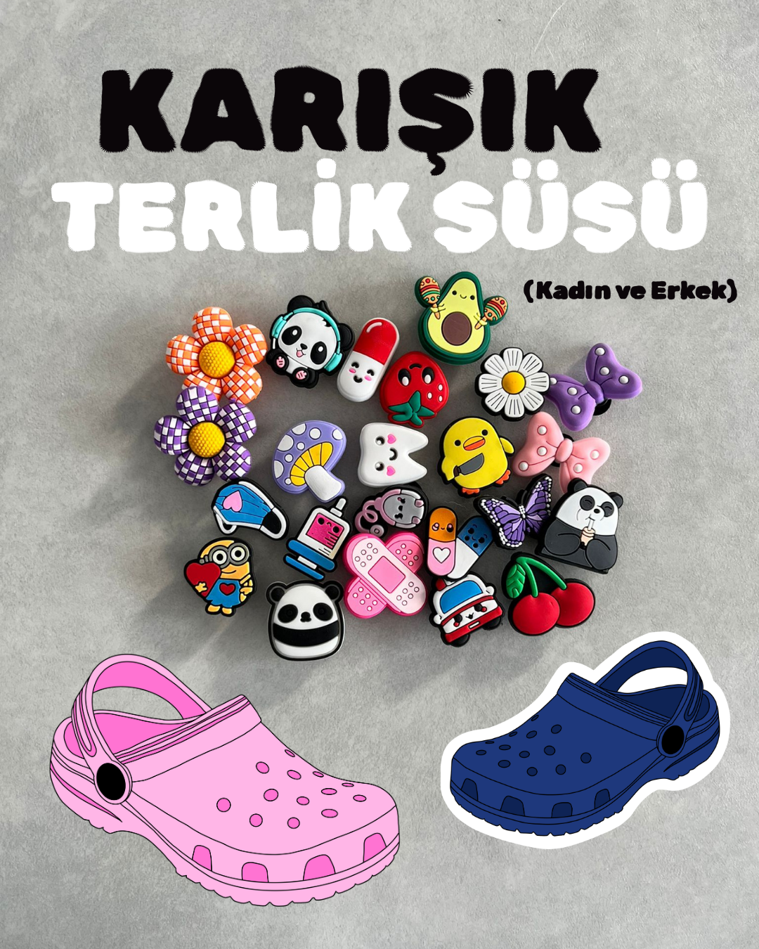 Karışık Crocs Terlik Süsü